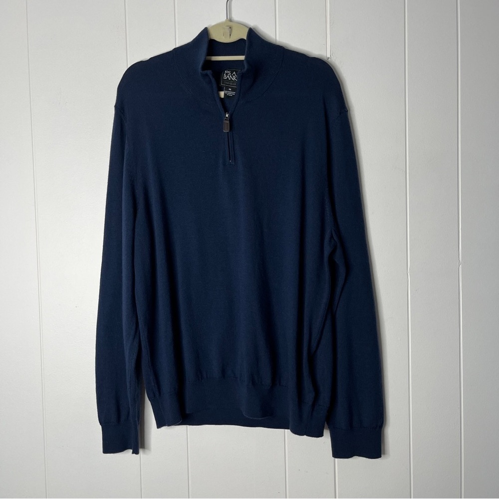 Jos. A. Bank Traveler Collection Tailored Fit Merino Wool 1/4-Zip Sweater XXL